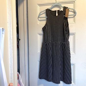 Francesca’s Halter Top Black and White Dress